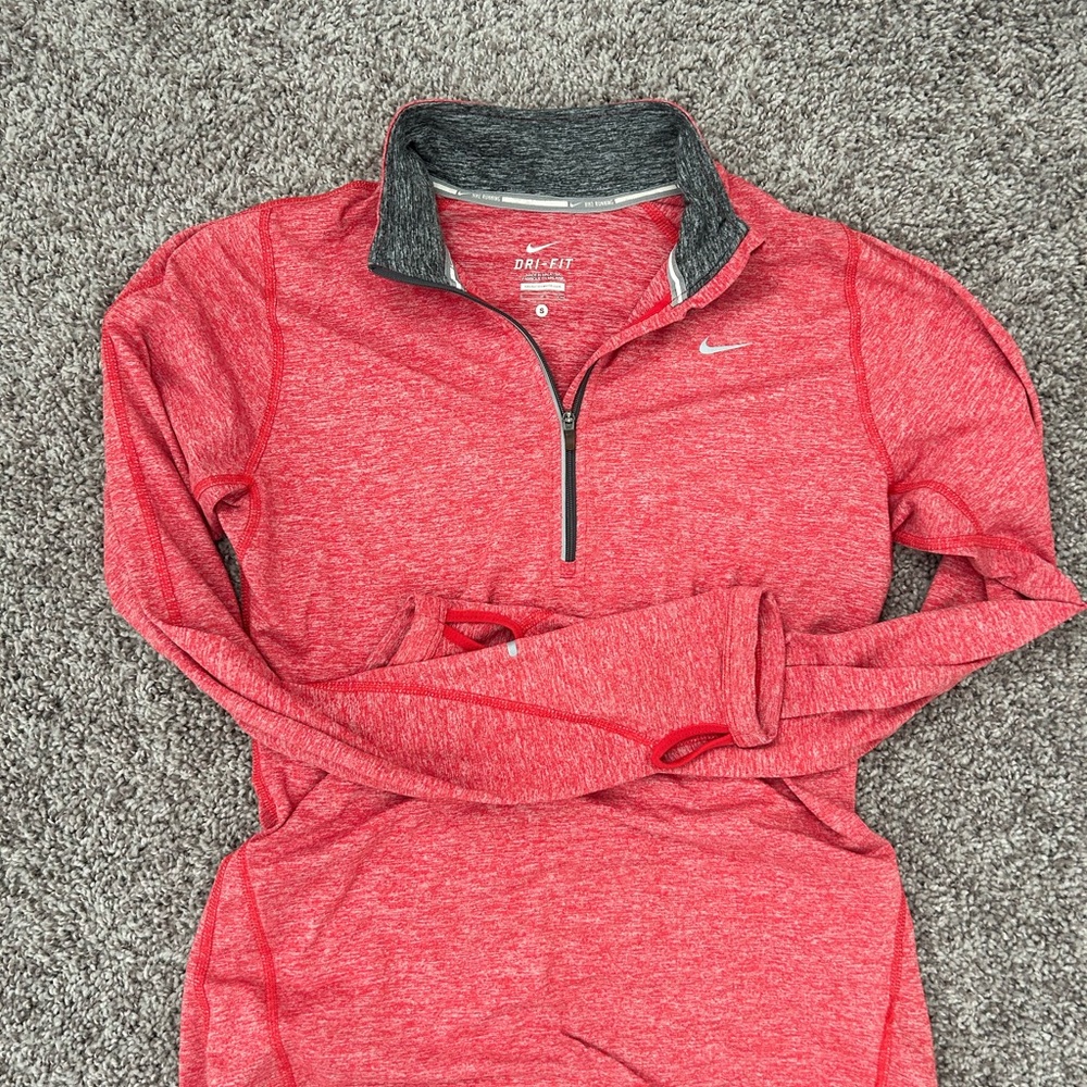 Nike Red Quarter-Zip Pullover